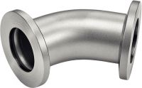 Coude 45&deg; &agrave; bride ISO KF avec partie droite - Inox 304L