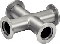 Croix &eacute;gale 4 voies &agrave; bride ISO KF - Inox 304L