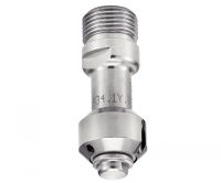 Flat jet cleaning nozzle - free rotation - stainless steel 316l