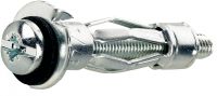 Zinc plated metal anchor for plasterboard (with screw)