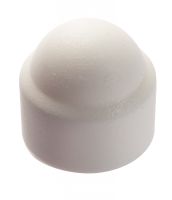 White hexagonal nut cap - plastic pehd plastique pehd