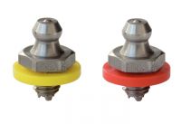 Colored washer for hydraulic grease nipple - plastic
