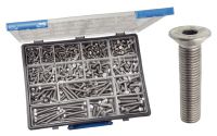 COFFRET VIS TETE FRAISEE SIX PANS CREUX - INOX A2 OU INOX A4