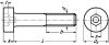 VIS A TETE CYLINDRIQUE BASSE SIX PANS CREUX AVEC TROU DE GUIDAGE - Schéma