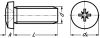 VIS AUTOTARAUDEUSES A TETE CYLINDRIQUE CRUCIFORME "POZIDRIV" - INOX A2 - DIN 7500 C - Schéma