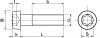 Vis &agrave; t&ecirc;te cylindrique basse six lobes Inox A2 - ISO 14580 - sch&eacute;ma