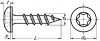 Vis à bois à tête cylindrique large six lobes pour penture inox a2 (Diagrama)
