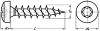 Vis à bois aggloméré à tête cylindrique six lobes inox a2 (Diagrama)