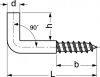 Gond à filetage bois inox a2 (Diagrama)