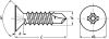 Self drilling screw countersunk head 