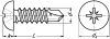 Self drilling screw pozidriv cross recess pan head - stainless steel a2 - din 7504 m inox a2 - din 7504 m (Schema)