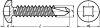 Self drilling square recessed pan head screw - stainless steel a2 - din 7504 m inox a2 - din 7504 m (Schema)