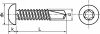 Vis autoperceuse tête cylindrique bombée six lobes inox a2 - din 7504 m (Diagrama)