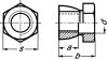 Self-breaking lock nut - stainless steel a2 inox a2 (Schema)