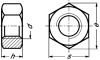 Ecrou hexagonal filetage métrique pas fin inox a2 - din 934 (Schéma)