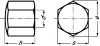 Hexagon thin cap nut - stainless steel a2 - din 917 inox a2 - din 917 (Schema)