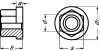 Ecrou hexagonal haut à embase, h = 1,5 d inox a2 - din 6331 (Schéma)