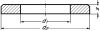 Rondelle plate décolletée inox a2 - din 125b - iso 7090 (Diagrama)