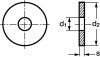 Rondelle pour construction bois forme r inox a2 - din 440 r (Diagrama)