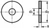 Rondelle pour construction bois forme r inox a2 - din 440 r (Schéma)