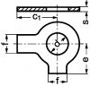 Frein d'écrou : équerre à ailerons inox a2 - nf e25-540 (Diagrama)