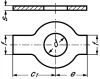 Frein d'écrou : droit à ailerons inox a2 - nf e25-540 (Diagrama)