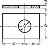 Rectangular tab washer - stainless steel a2 - nf e 25-540 inox a2 - nf e25-540 (Schema)