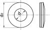 Washer with epdm gasket - stainless steel a2 inox a2 (Schema)