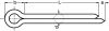 Goupille fendue inox a2 - din 94 - iso 1234 (Diagrama)