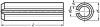 Spring type straight pin - stainless steel a2 - din 1481 - iso 8752 inox a1 - din 1481 - iso 8752 (Schema)