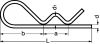 Goupille bêta inox a2 (Diagrama)