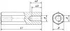 Entretoise hexagonale taraudée ff inox a1 (Diagrama)