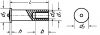 Tapped stud for drawn arc welding - stainless steel a2 - din 32501 inox a2 - din 32501 (Schema)