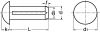 Clou cannelé tête ronde inox a1 - din 1476 - iso 8746 (Diagrama)