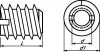 Self tapping insert for wood - stainless steel a1 inox a1 (Schema)