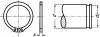 Segment d'arrêt extérieur - circlips pour arbre inox - din 471 (Diagrama)