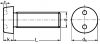 Metric thread pan head security screw 