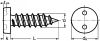 Self tapping security screw pan head 