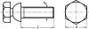 Vis à métaux tête bombée inviolable avec serrage par tête hexagonale autocassante inox a2 (Schéma)