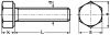 Hexagon head screw - stainless steel a2 inox a2 (Schema)