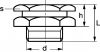 Graisseur hydraulique tete plate 6 pans - inox 303 (Diagrama)