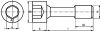 Vis a tete cylindrique six pans creux imperdable avec rondelle - inox a2 (Diagrama)