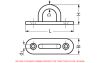 Oblong pad eye stamped and welded (Schema)