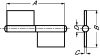 Schéma - Charnière fiche inox avec rondelle