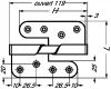 Helicoid brushed hinge plate - stainless steel 304 inox 304 (Schema)