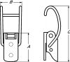 Fermeture à levier inox 304 (Schéma)