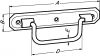 Drop handle - stainless steel 304 inox 304 (Schema)