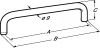 Poignée à fixation arrière inox 304 (Diagrama)