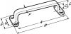 Front mount handle - stainless steel 304 inox 304 (Schema)