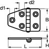 Hinge - stainless steel a2 inox a2 (Schema)